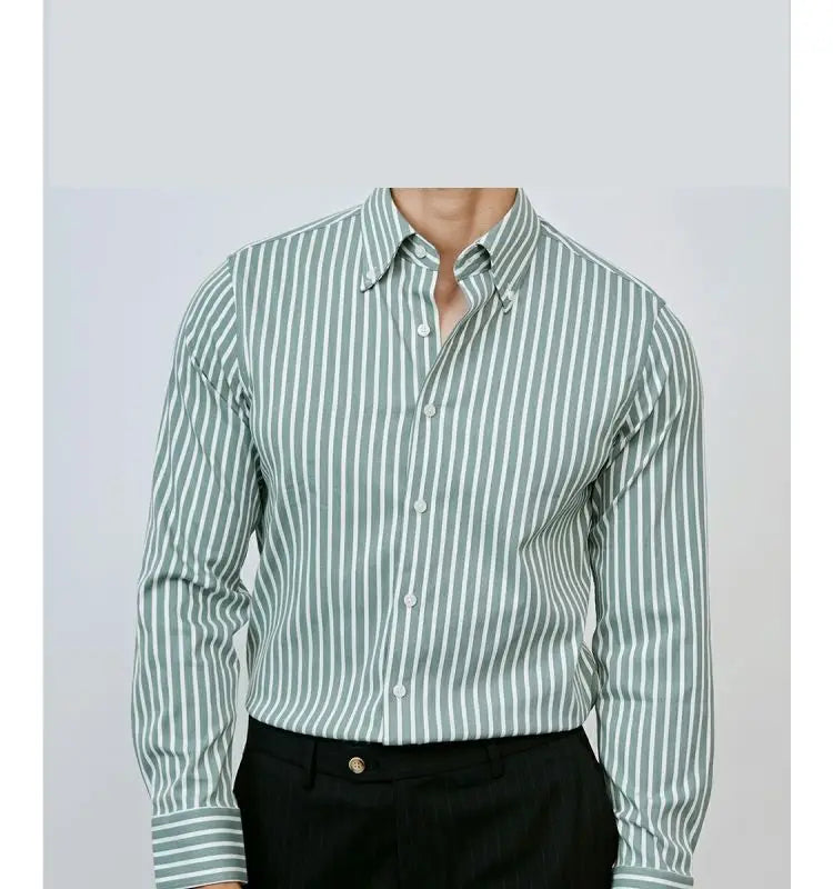 Chemise D’affaires Élégance Homme Haut Sens Casual Non Repassage Chemise Imprimée À Manches Longues Pour Hommes