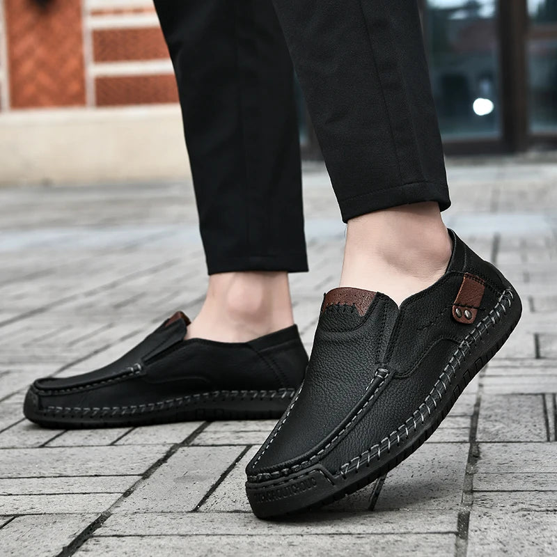 Mocassins en cuir faits à la main pour hommes