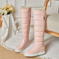 Hiver chaud rose blanc neige bottes femmes et filles