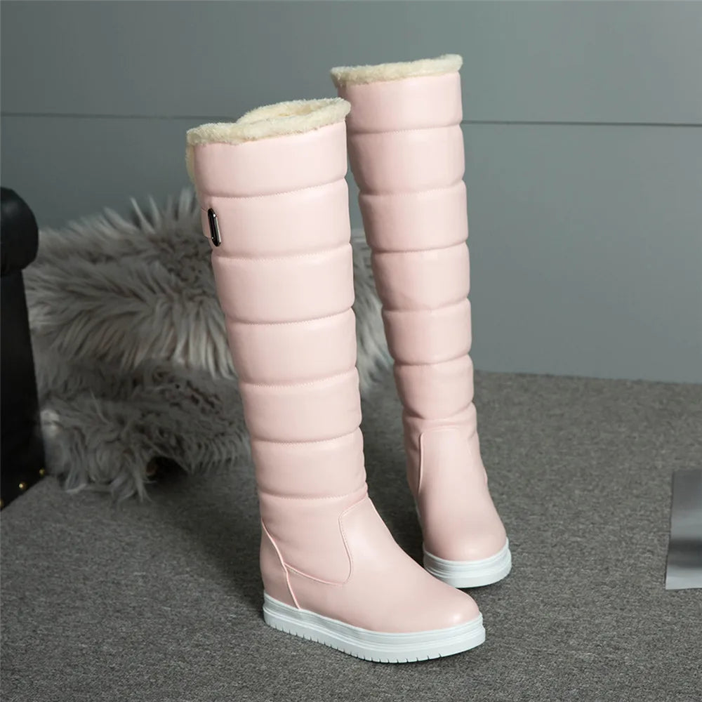 Hiver chaud rose blanc neige bottes femmes et filles