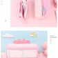 Sable mouvant chat crayon étui mignon sac à crayons Trois couches Grand étui à stylo filles kawaii Papeterie sac dessin animé animaux stylo