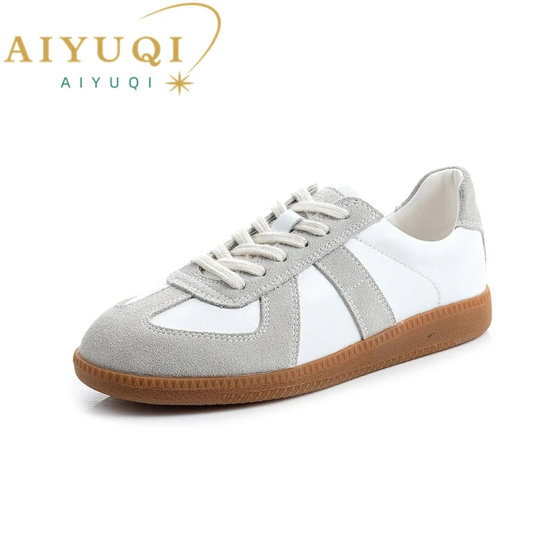 AIYUQI Baskets Femme  Nouveau Cuir Véritable Dames
