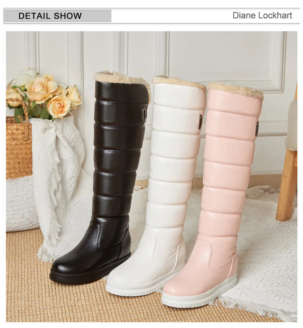 Hiver chaud rose blanc neige bottes femmes et filles