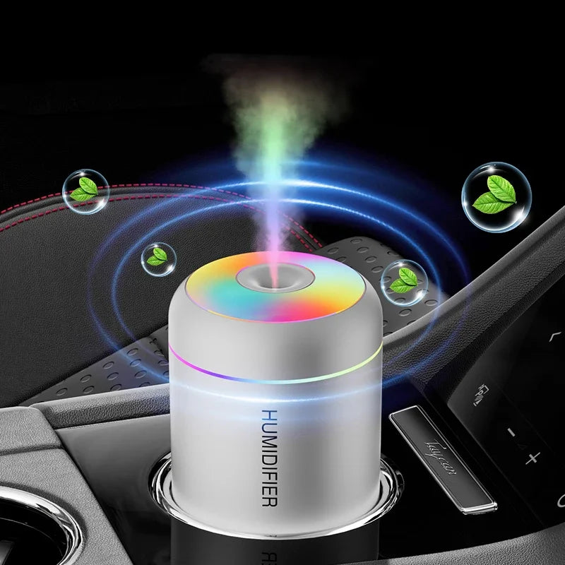 Mini humidificateur d'air électrique USB, diffuseur d'arômes, brumisateur d'aromathérapie, lumières pour voiture, maison