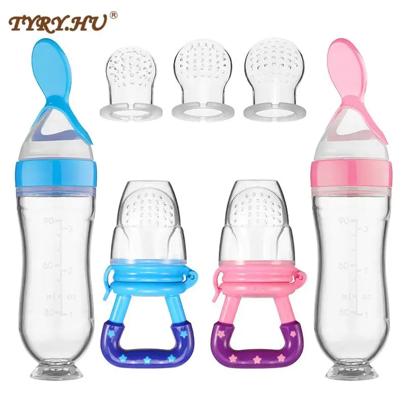 4 Piéces Cuillères en silicone pour l'alimentation des enfants, cuillère bébé, biSantos, compte-gouttes, médecine, tout-petit, couverts, ustensiles, accessoires pour enfants