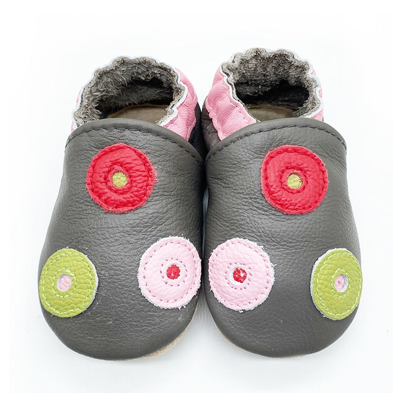 Chaussons En Cuir Souple Pour Fille