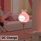 USB veilleuse LED Chlidren mignon dessin animé lampe de nuit ours lapin télécommande pour bébé