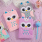 Carnet de Notes en Peluche Hiboux Mignon, A5 Carnet de Notes Horizontal, Journal Secret, Notebook pour le travail, l'étude, Cadeau pour Enfants et Adolescents
