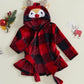 Noël Renne Robe À Manches Longues Plaid Capuche Peignoirs Chauds Pyjama Vêtements de Nuit pour Garçons Filles