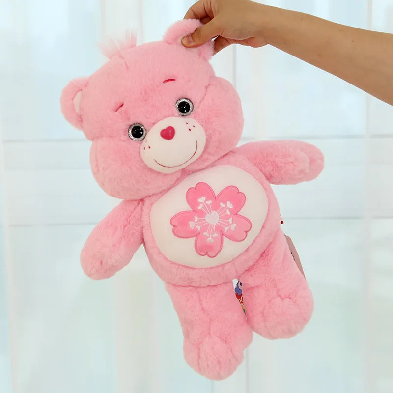 Ours en peluche Kawaii rose Sakura, joli ours de dessin animé, poupées en peluche douces, jouets mignons, cadeau pour filles 22 cm, 33 cm, 45cm