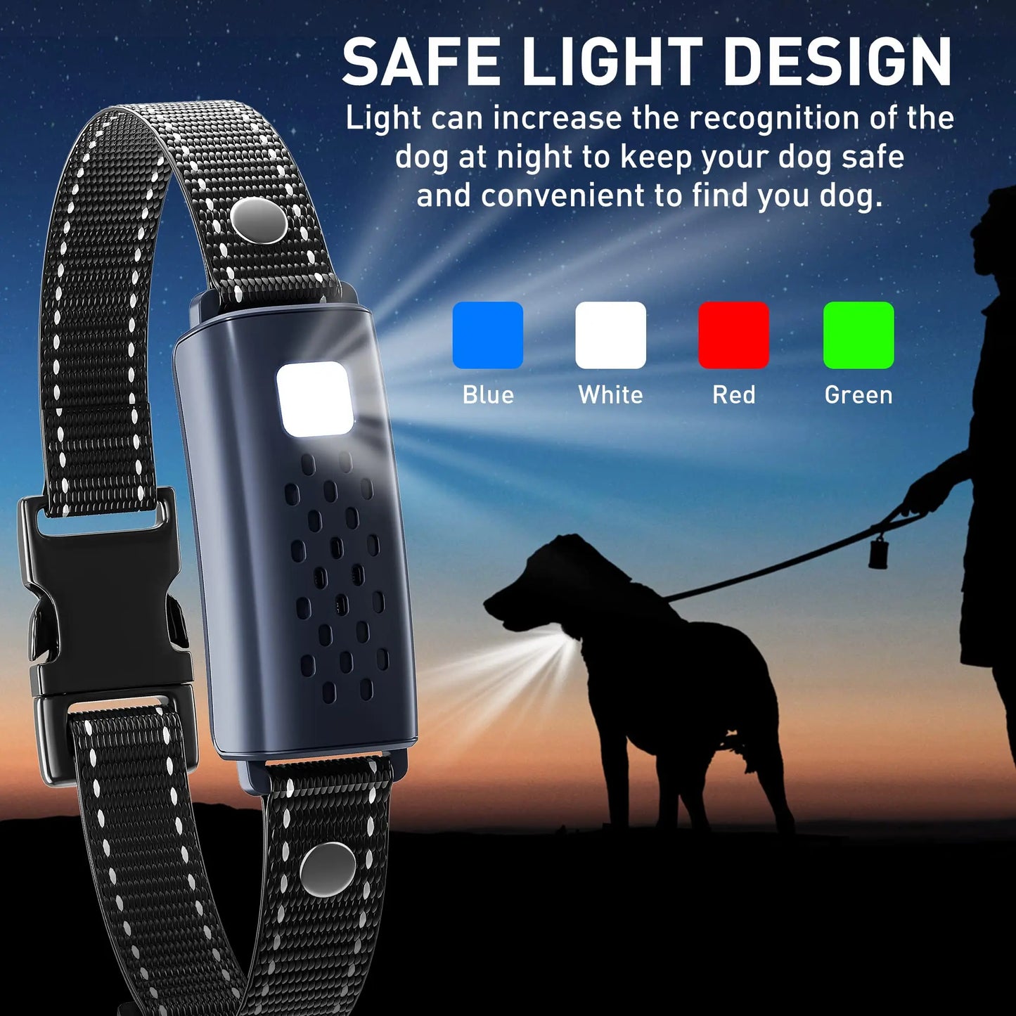 Collier de dressage électrique pour chien avec choc vibrant, télécommande, étanche