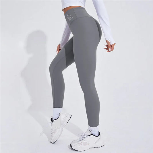 Leggings Sports Fitness Yoga Pantalon Pour Femme Gris