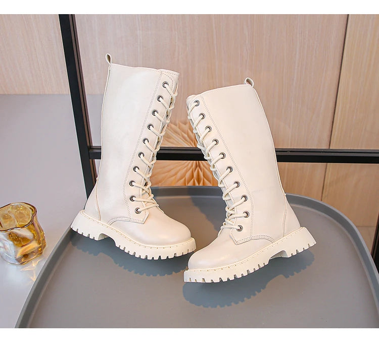 Bottes en cuir PU pour filles , coordonnantes, imperméables