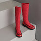 Bottes de neige chaudes au genou pour femmes