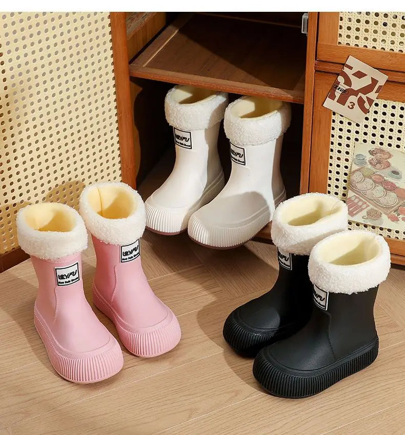 Bottes de pluie imperméables pour fille , automne, hiver 34-41