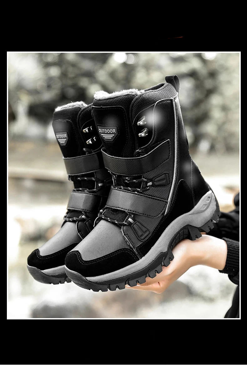 Bottes de neige imperméables mi-mollet pour femmes, peluche