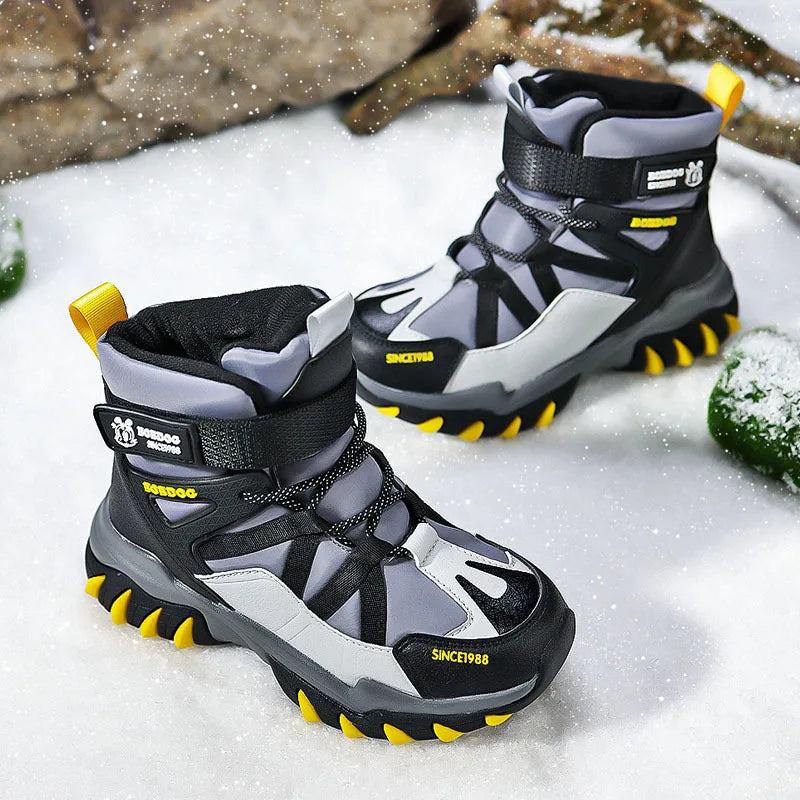 Bottes de neige chaudes en peluche garçon 30-36