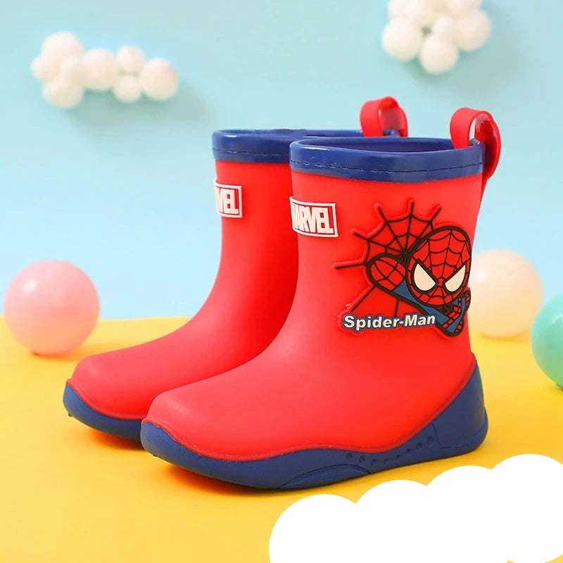 Chaussures Bottes de pluie Garçon Dessin animé Spiderman Captain America Printemps Imperméable