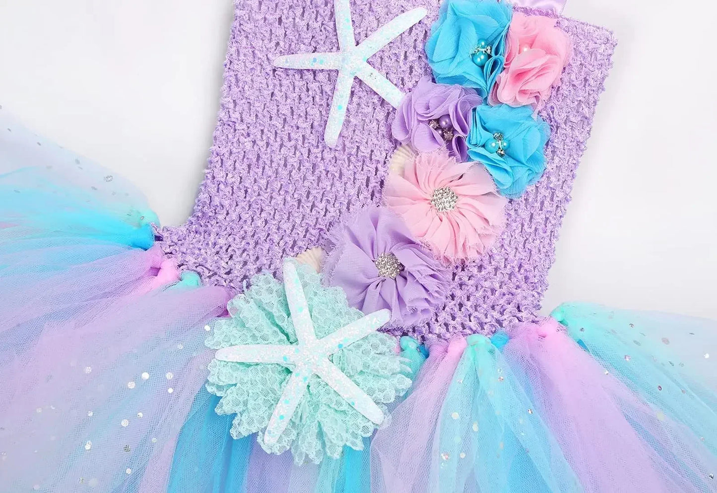 Robe pour Princesse de Sirène avec des lumières LED , Fille 1 - 10 ans