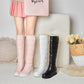 Hiver chaud rose blanc neige bottes femmes et filles