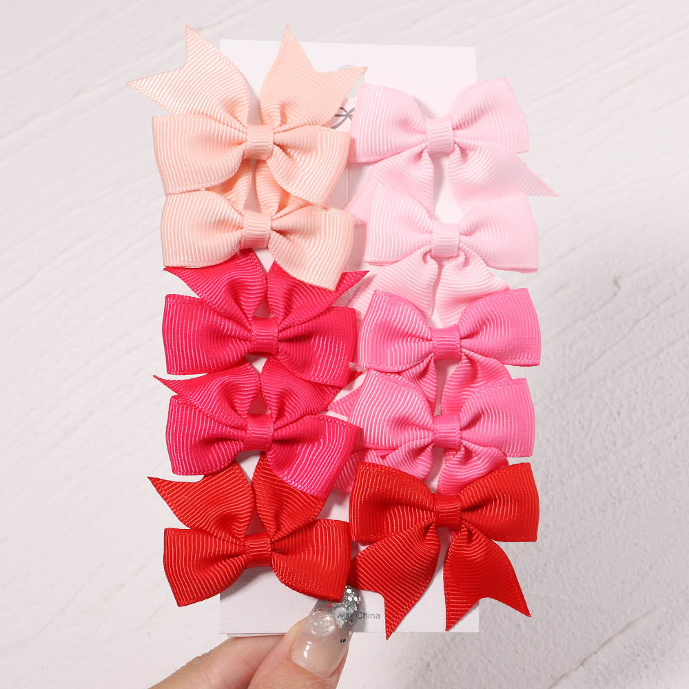 Lot de 10 Barrettes à cheveux avec ruban solide pour petites filles.