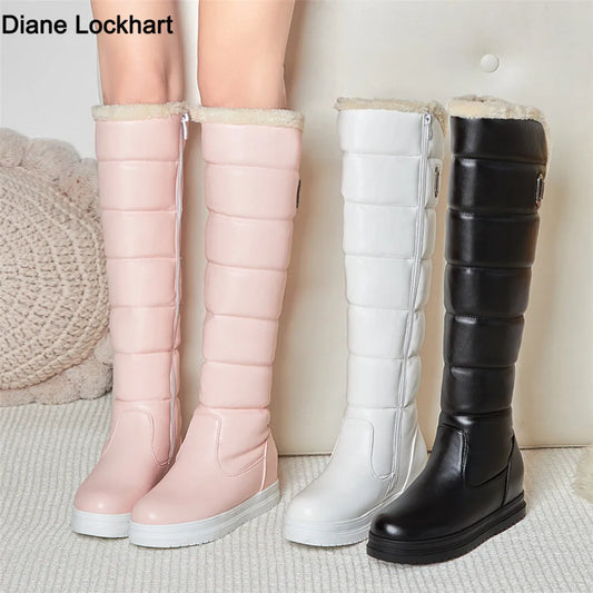 Hiver chaud rose blanc neige bottes femmes et filles