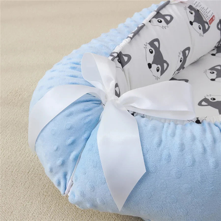 Nid de Bébé Lavable en Coton, Couette Portable pour Nouveau-Né, Lit de Voyage Pliable pour Pépinière ,Cadeaux