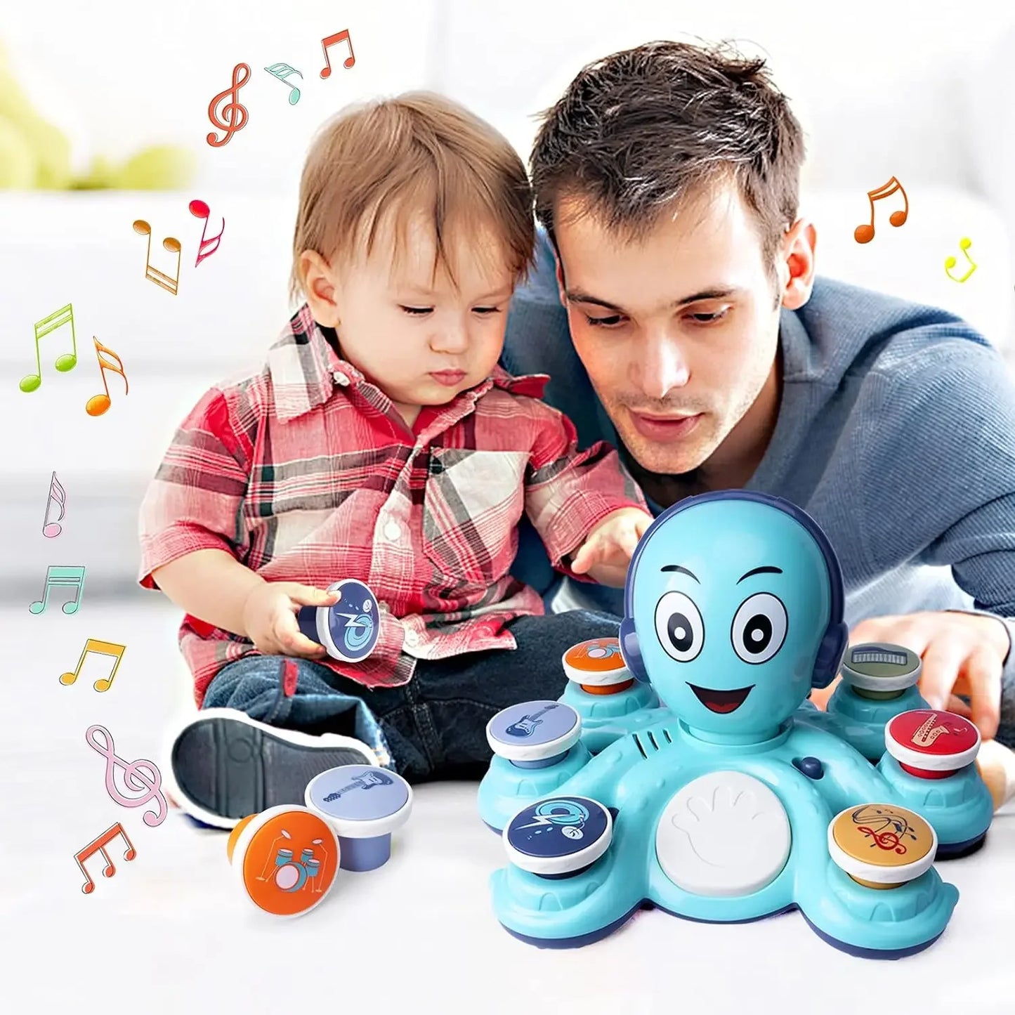 Octopus Jouets de musique Instruments éducatifs musicaux pour enfants d’âge préscolaire Jouet pour l’anniversaire