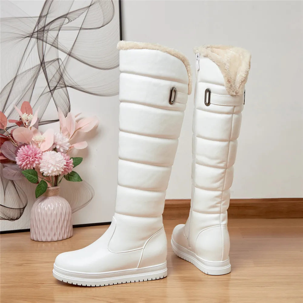 Hiver chaud rose blanc neige bottes femmes et filles