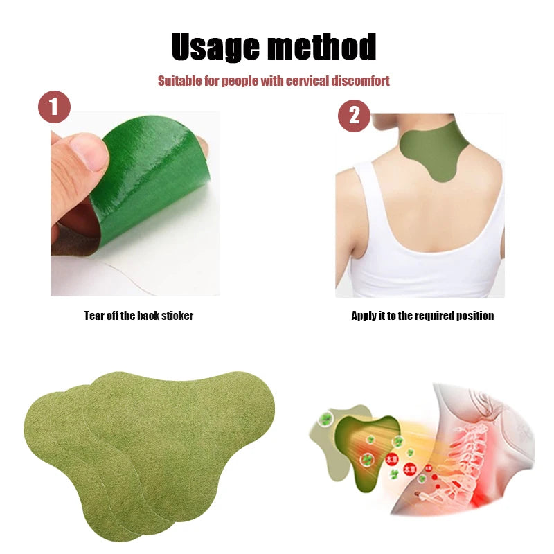 Patch Anti Douleur au Cou, Patch Chauffant Cou, Patch Cou Anti Douleur, Patch Moxibustion Auto-Chauffant, Patch Anti-Douleur en Absinthe, Patch de Chaleur pour Douleurs au Articulations 30 piéces