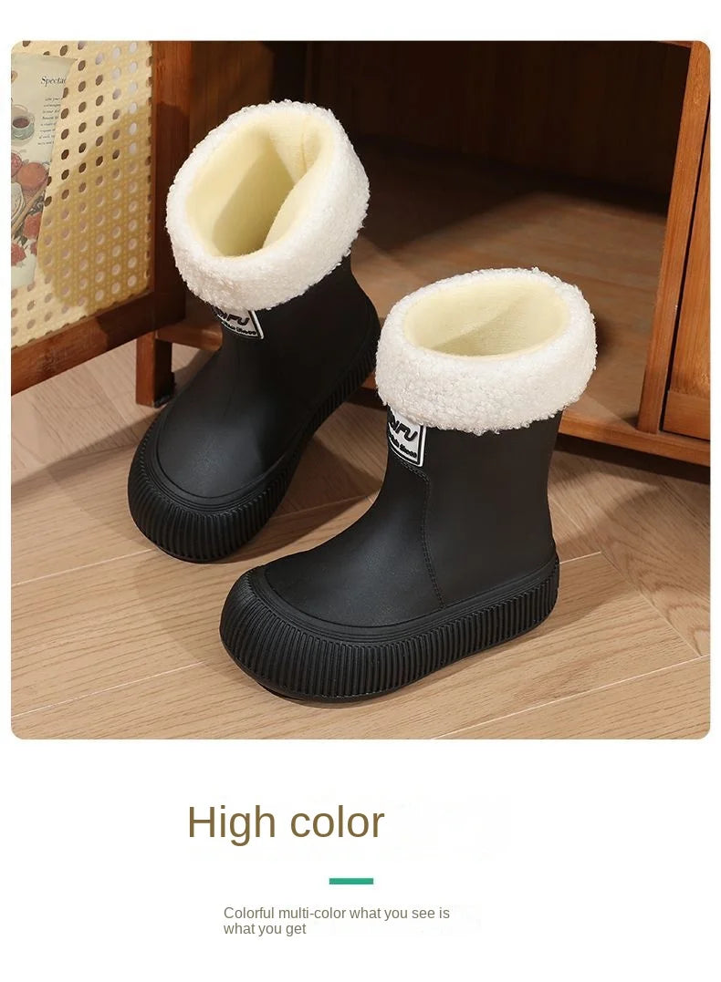 Bottes de pluie imperméables pour fille , automne, hiver 34-41