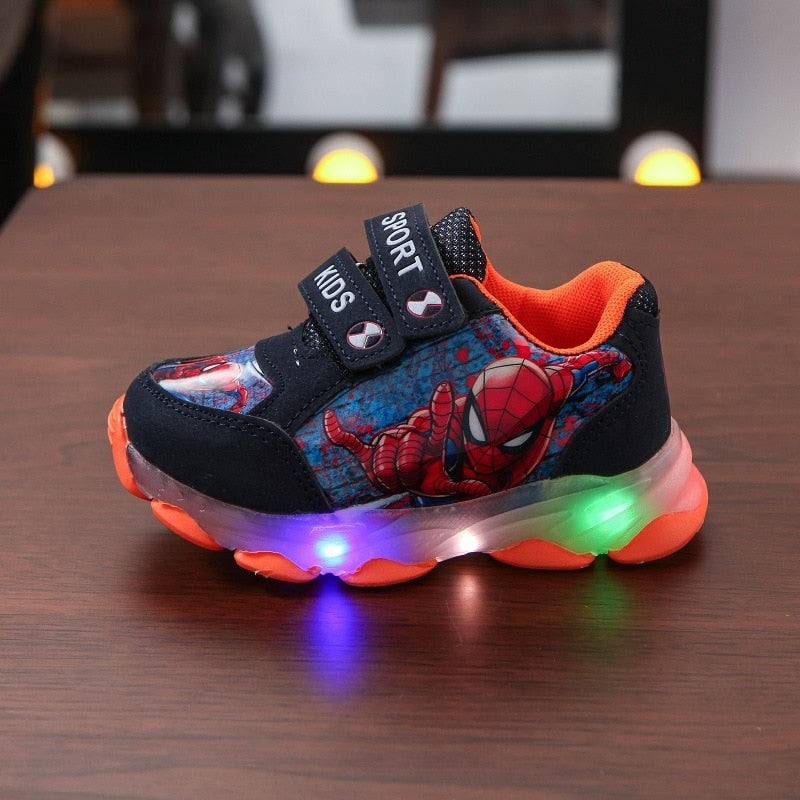 basket-de-sport-pour-garcon-led-disney-spiderman-rouge-noir-7-couleur