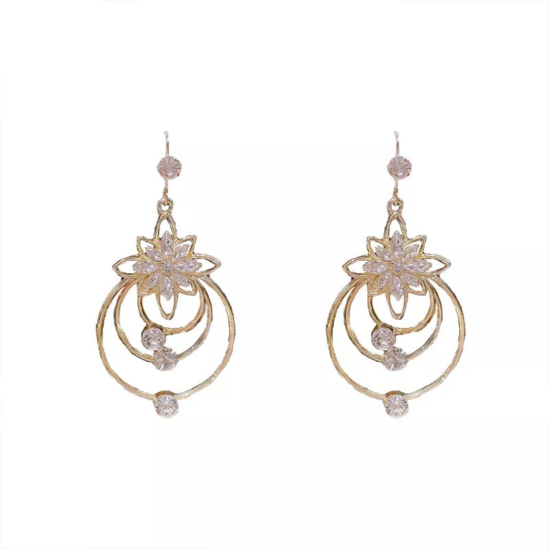 boucles-doreilles-lotus-cristal-pas-cher-or-femme