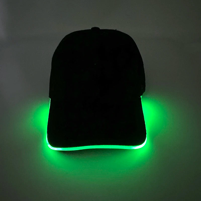 Casquette de Baseball en Fibre Optique LED