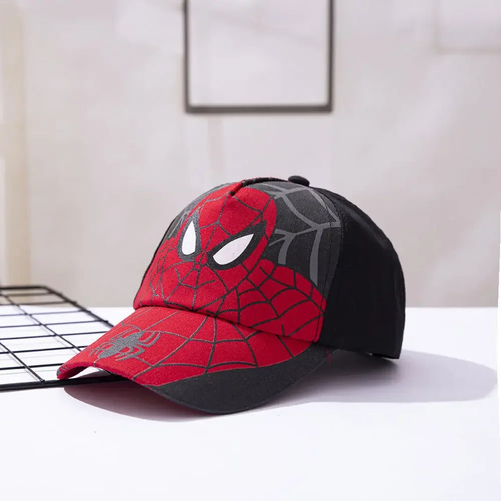 casquette-de-soleil-dete-spiderman-noir-rouge-garcon