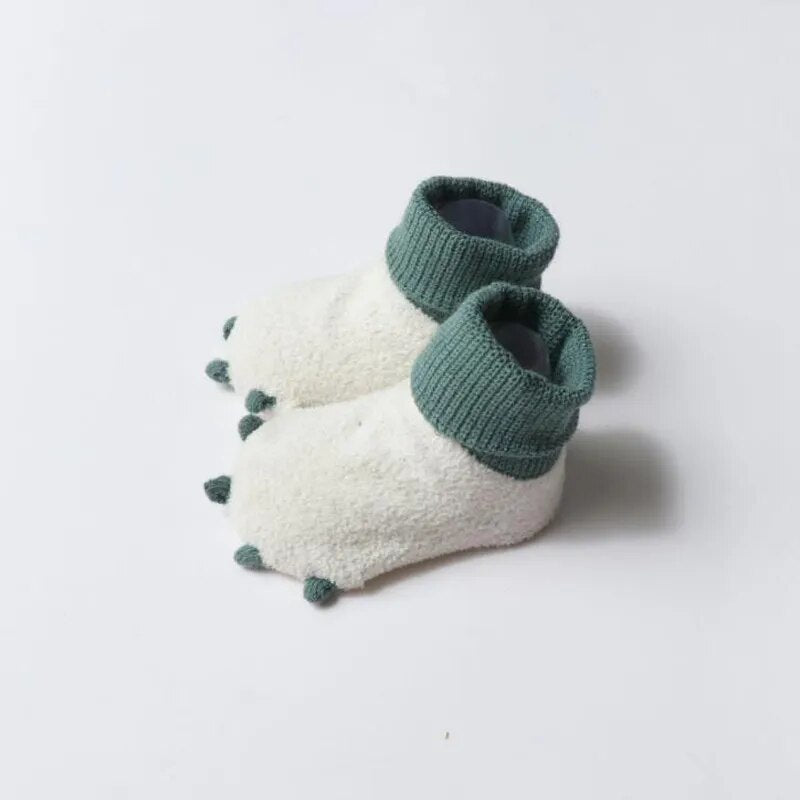 chaussete-bebe-blanc-vert