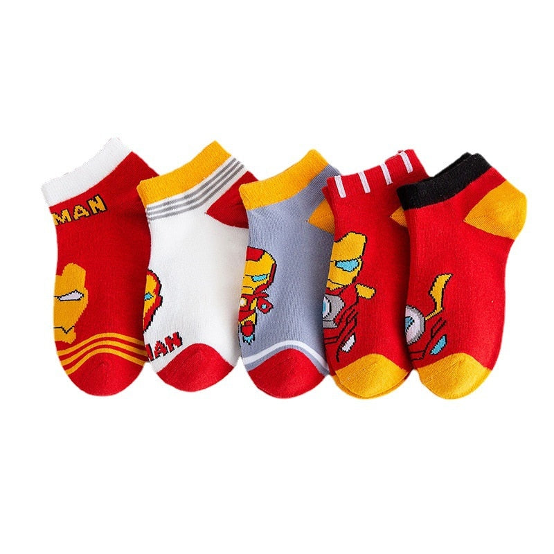 chaussettes-courtes-spiderman-garcon-5-paires-comfortable-coton