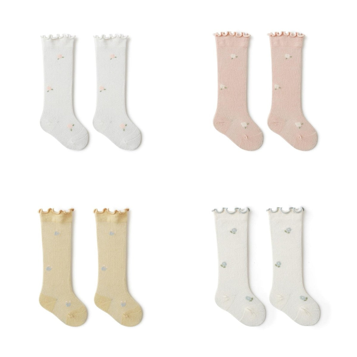 chaussettes-en-coton-doux-bebe-comfortable-elegant-pas-cher-multicoloure