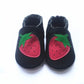 chaussons-en-cuir-souple-pour-fille-daim-noir-fraise