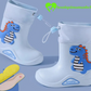 chaussures-de-pluie-dino-pas-cher-blue-dinosaures