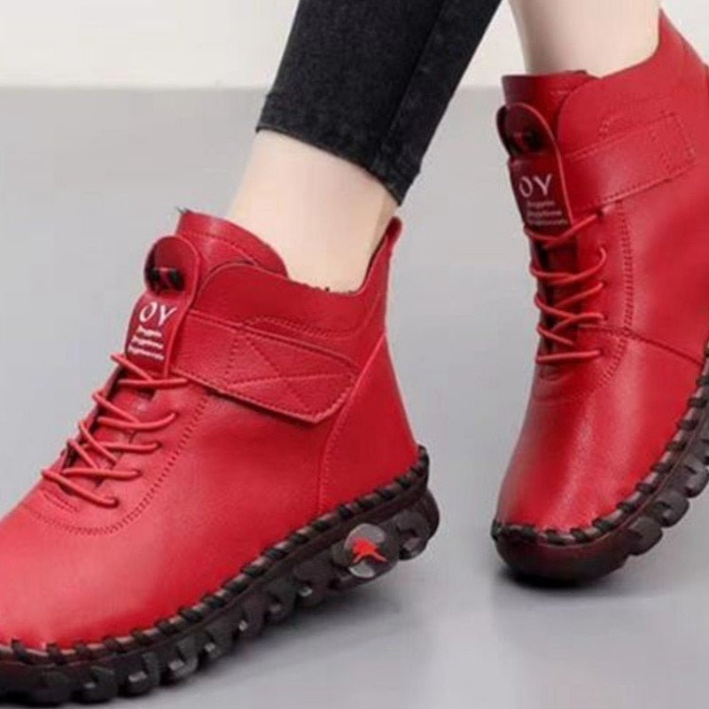 chaussures-en-cuir-chaudes-rouge