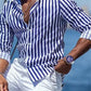 chemise-homme-bande-blue-clair