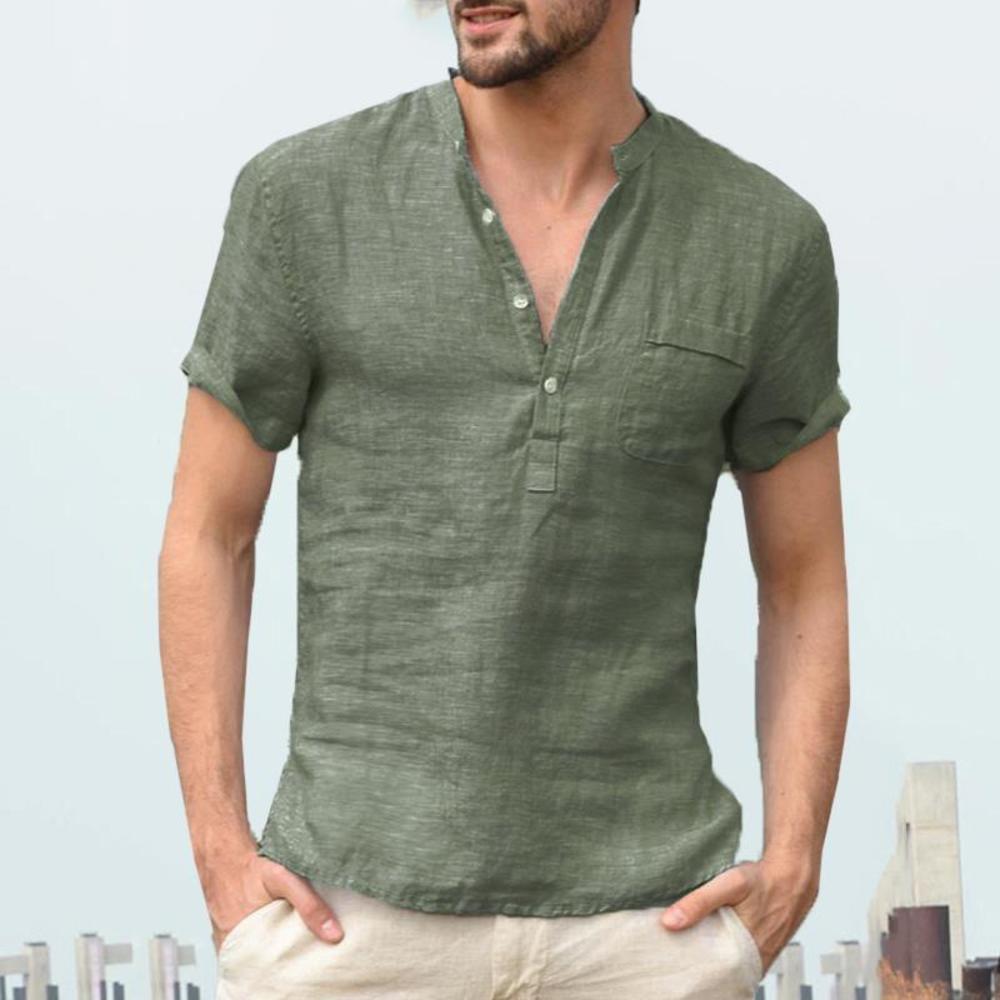 chemise-homme-coton-vert