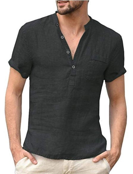 chemise-homme-noir-coton