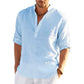 chemise-unie-a-manches-longues-pour-hommes-blue-clair