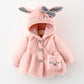 manteau-peluche-en-capuche-avec-sac-a-main-dessin-lapin-rose-pas-cher