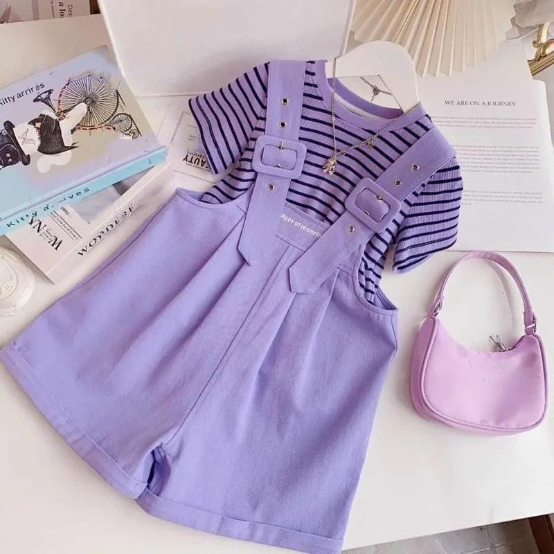 menoea-ensemble-dete-pour-fille-violet-pas-cher-practique-coton-confortable