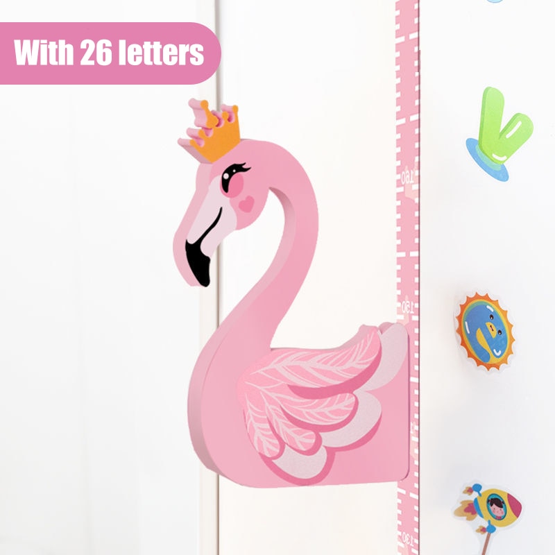 mesure-bebe-autocolant-autocollants-de-hauteur-de-bande-dessinee-tridimensionnelle-3d-amovibles-pas-cher-flamingo