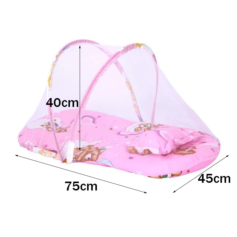 moustiquaire-de-lit-parapluie-pliable-pour-bebe-avec-oreiller-rose-pas-cher