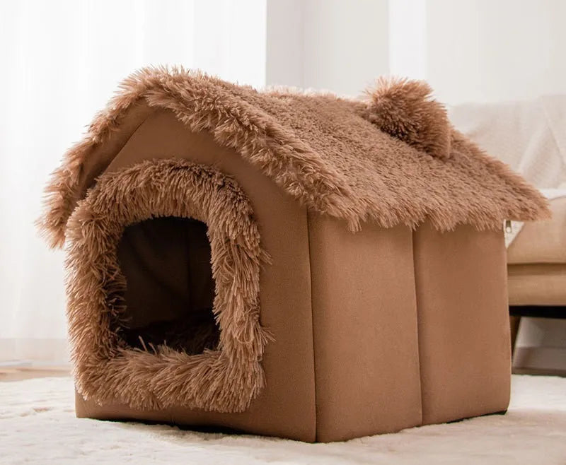 niche-dinterieur-pour-chat-et-chien-doux-marron